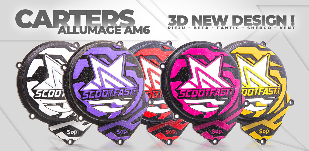 Image de présentation des nouveaux carters d'allumage ScootFast pour les motos à moteur Minarelli AM6