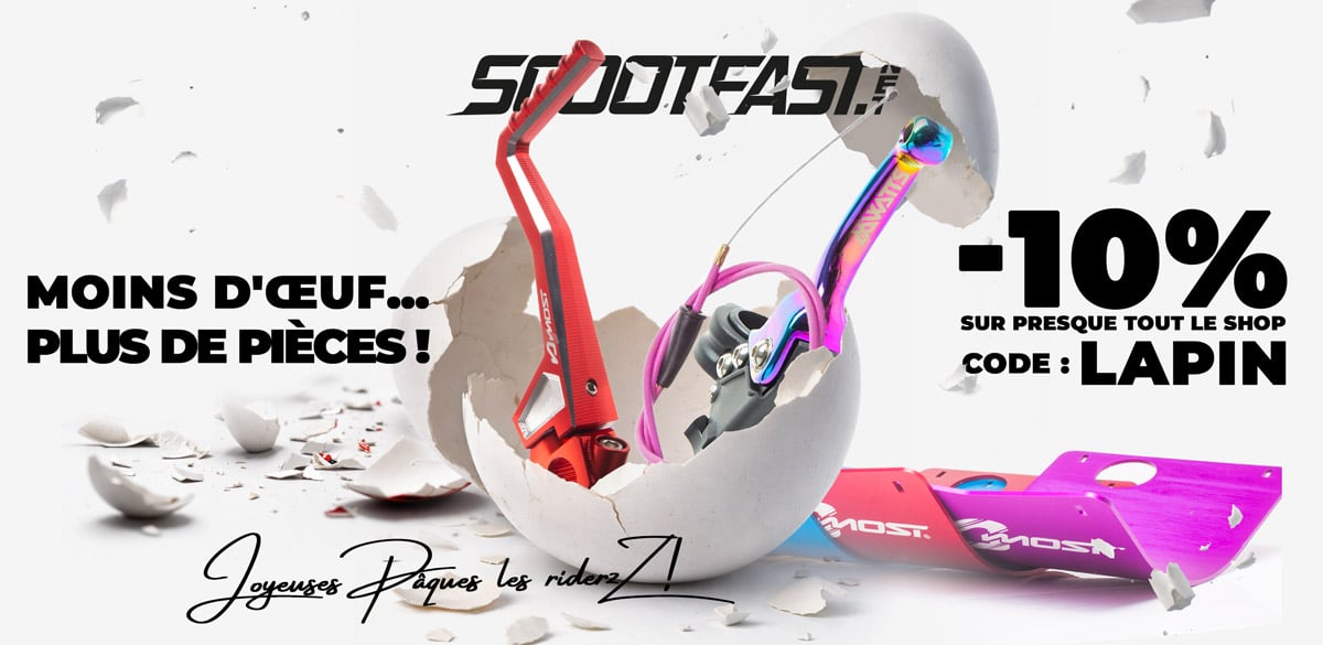 Image de présentation de la promo pour la période de Pâques sur le site scootfast