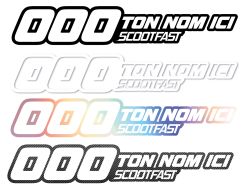 Pegatina Scootfast personalizada con tu apodo 