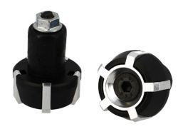 Embout de guidon BlackWay Harlem noir et gris alu