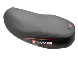 Funda de asiento Doppler para MBK Booster antes de 2004 negra y roja