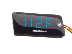Thermomètre et voltmètre Slim Line Koso bleu