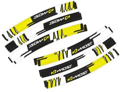 Kit de pegatinas de llantas de moto Most amarillo
