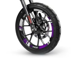 Kit de pegatinas de llantas de moto Most violeta