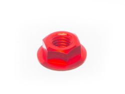 Tuerca con arandela integrada M6 Most de aluminio rojo DIN 6923