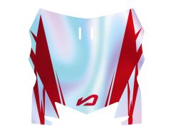 Kit déco tête de fourche type Honda CRF Most Evo chromé rouge