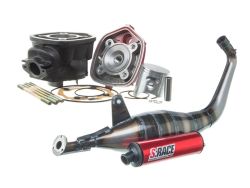 Pack escape MVT S-Race y cilindro MVT Iron Max Derbi Euro 3 y 4 