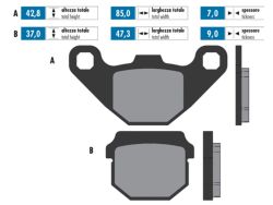 Plaquette de frein Polini Derbi Senda - Peugeot Kisbee - Speedfight