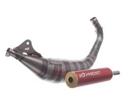 Pot d'échappement Most 70cc 80cc passage bas démontable Derbi Gilera Aprilia