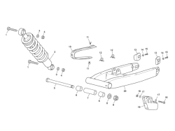 Schéma éclaté Amortisseur Bras oscillant origine Sherco 50