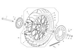 Schéma éclaté roue arrière origine Sherco 50 HRD SM Black Moon RS après 2024