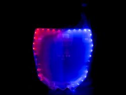 Tête de fourche transparente avec bandes LEDs