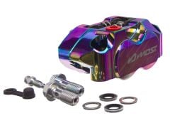Etrier de frein radial 4 pistons Most titane bleu
