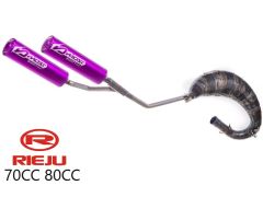 Pot d'échappement 70cc 80cc Rieju MRT double silencieux