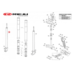 Tube hydraulique droit origine Rieju MRT Pro
