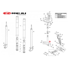 Té de fourche inférieur origine Rieju MRT Pro