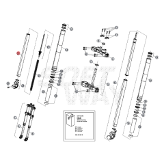 Tube de fourche hydraulique origine Beta RR 50 2T après 2021