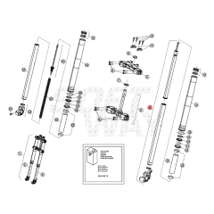 Tube de fourche hydraulique complet origine Beta RR 50 2T après 2021