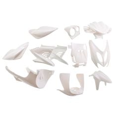 Kit carénage 11 pièces AllPro MBK Nitro Yamaha Aerox avant 2013 blanc perlé