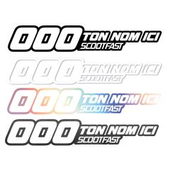 Pegatina Scootfast personalizada con tu apodo 