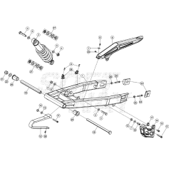 Schéma éclaté amortisseur origine Beta RR 50 2T après 2021