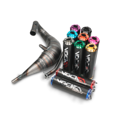 Pot d'échappement Voca Cross Carbon 80cc 90cc passage haut Derbi DRD PRO