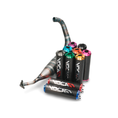 Pot d'échappement Voca Racing Carbon 70cc 80cc Derbi Gilera Aprilia 