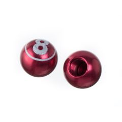 Bouchon de valve WTP Schrader boule de billard N°8 rouge