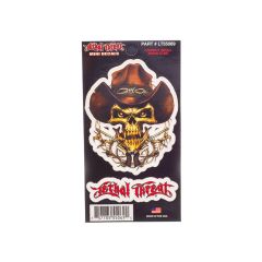 Autocollant Lethal Threat mini Cowboy Skull 60x80mm