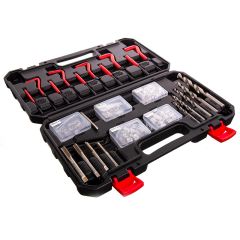 Kit réparation filetage taraud foret insert filet M5 à M12 (131 pièces)
