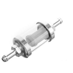 Filtre à essence lavable alu transparent et argent 7mm