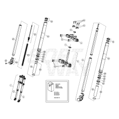 Schéma éclaté de fourche R16V Beta