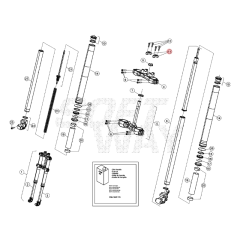 Pontet de guidon 28mm origine Beta fourche R16V