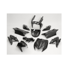 Kit carénage MBK Nitro Yamaha Aerox avant 2013 EVO 11 pièces noir