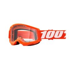 Masque cross 100% Strata 2 Essential orange écran transparent