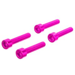  Kit visserie pipe d'admission Minarelli AM6 pour cale de clapet MOST 10mm aluminium rose