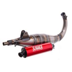 Pot d'échappement 70cc 80cc MVT S Race SP3 MBK 51 rouge
