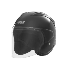 Casque Jet Nox N220-S noir brillant