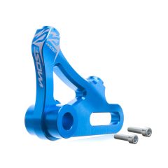 Patte de déport CNC étrier Radial arrière Rieju MRT bras oscillant aluminium Bleu