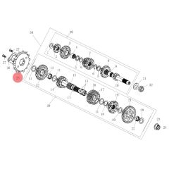 Pignon de sortie de boite origine Rieju 125cc Liquide Euro 5