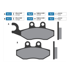 Plaquette de frein Polini Original Aprilia SR 50 Vespa Sprint 125 