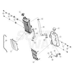 Schéma éclaté radiateur origine Beta RR 50