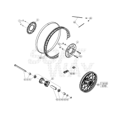 Schéma éclaté de roue arrière Beta RR 50 2T après 2021