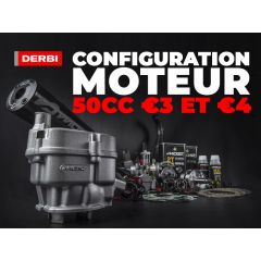 Configuration moteur 50cc Derbi Euro 3 et 4