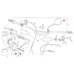 Rétroviseur origine Sherco 50 HRD SM Black Moon RS après 2024