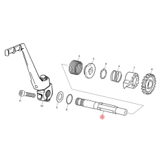 Arbre de kick nu origine Sherco 50 HRD SM Black Moon RS après 2024