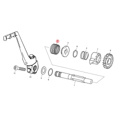 Ressort rappel kick origine Sherco 50 HRD SM Black Moon RS après 2024
