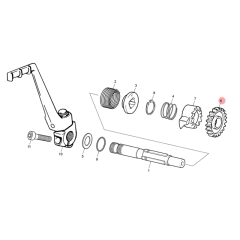 Pignon arbre de kick origine Sherco 50 HRD SM Black Moon RS après 2024