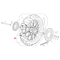 Roue arrière complète origine Sherco 50 HRD SM Black Moon RS après 2024