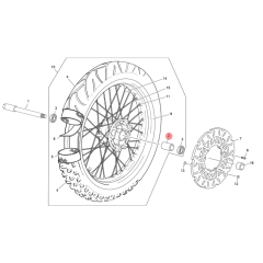 Entretoise roulement roue avant origine Sherco 50 HRD SM Black Moon RS après 2024 